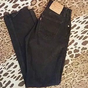 Vintage Black 501's Altered